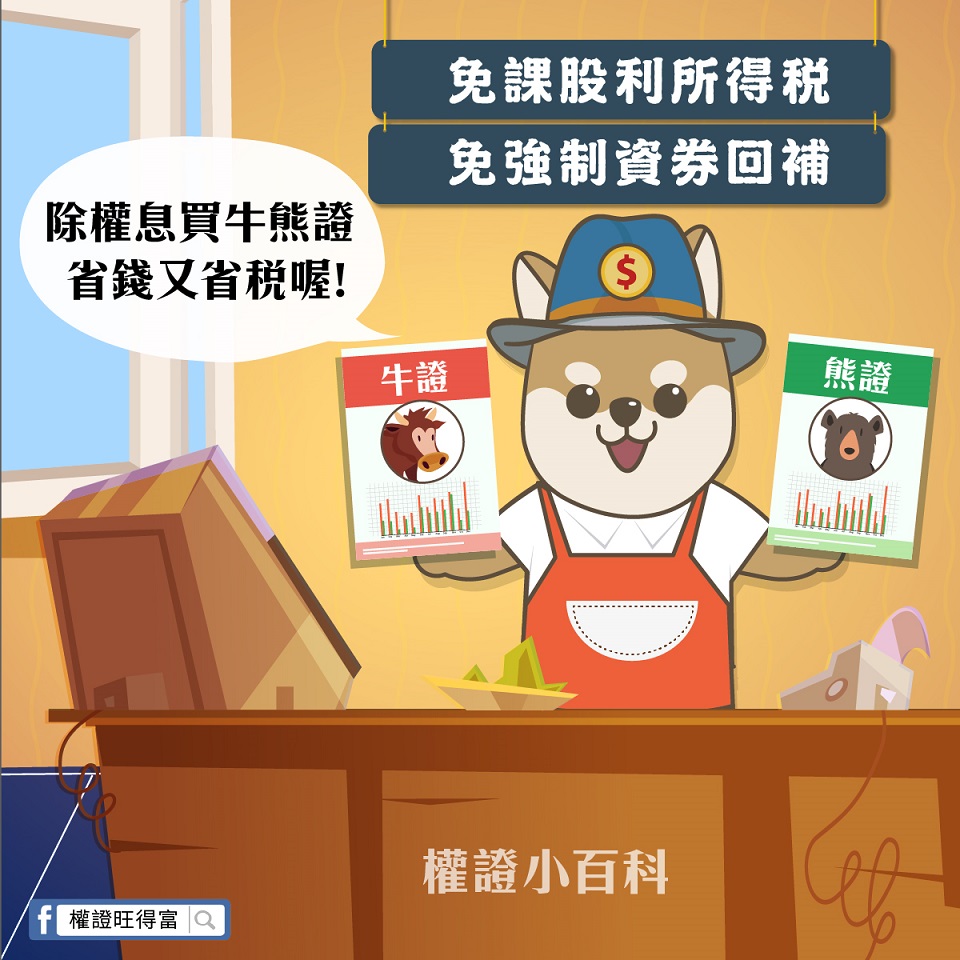 除權息買牛熊證 省錢又省稅